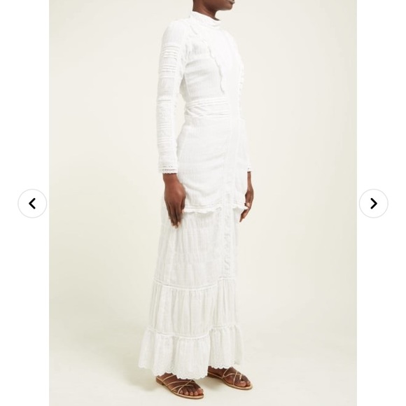 SIR the Label Celie High Neck Maxi Dress Ivory Open Back Maxi Dress - Picture 4 of 5